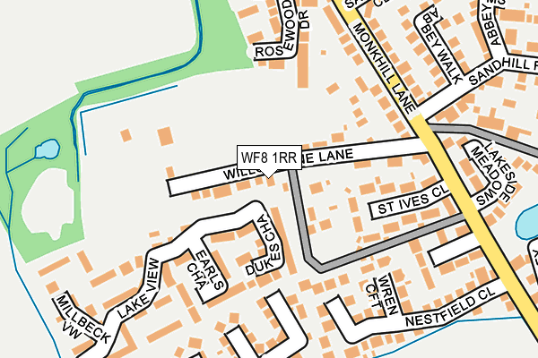 WF8 1RR map - OS OpenMap – Local (Ordnance Survey)