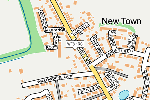 WF8 1RS map - OS OpenMap – Local (Ordnance Survey)