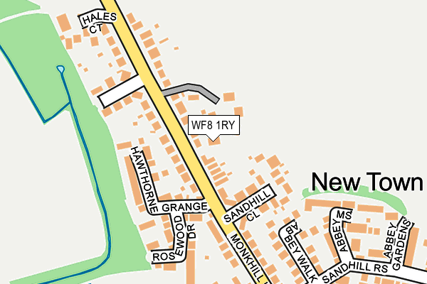 WF8 1RY map - OS OpenMap – Local (Ordnance Survey)