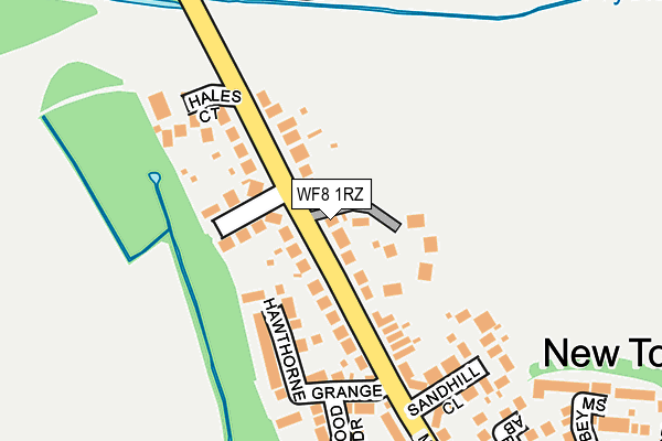 WF8 1RZ map - OS OpenMap – Local (Ordnance Survey)