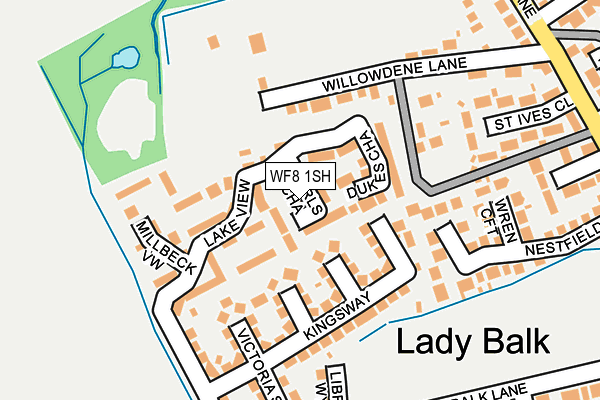 WF8 1SH map - OS OpenMap – Local (Ordnance Survey)