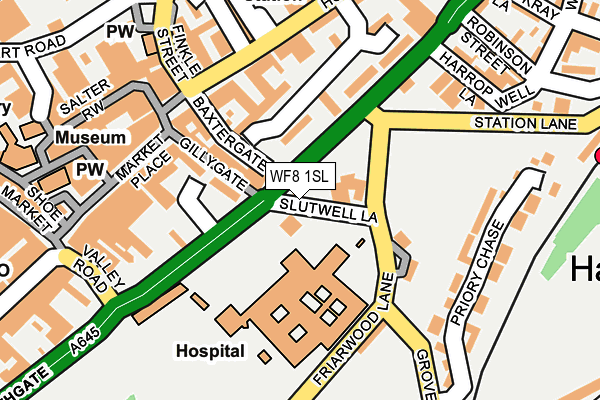 WF8 1SL map - OS OpenMap – Local (Ordnance Survey)