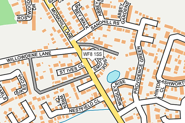 WF8 1SS map - OS OpenMap – Local (Ordnance Survey)