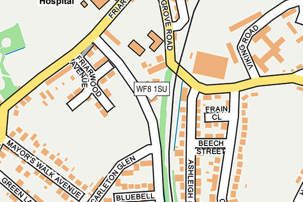 WF8 1SU map - OS OpenMap – Local (Ordnance Survey)