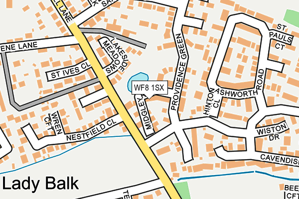 WF8 1SX map - OS OpenMap – Local (Ordnance Survey)