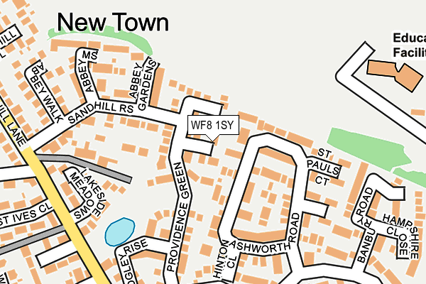 WF8 1SY map - OS OpenMap – Local (Ordnance Survey)