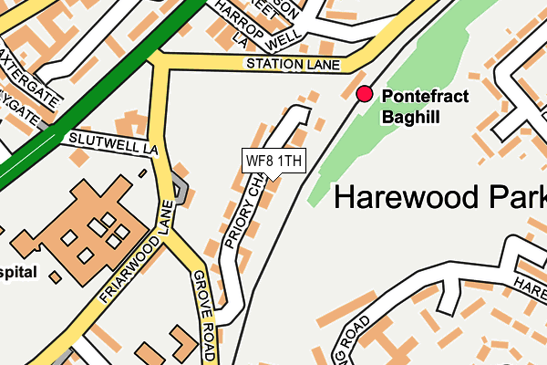 WF8 1TH map - OS OpenMap – Local (Ordnance Survey)