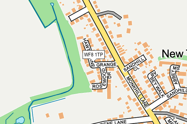 WF8 1TP map - OS OpenMap – Local (Ordnance Survey)