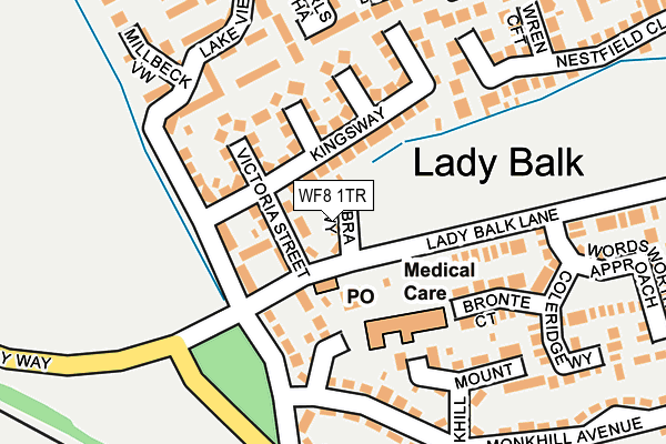 WF8 1TR map - OS OpenMap – Local (Ordnance Survey)