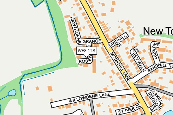 WF8 1TS map - OS OpenMap – Local (Ordnance Survey)