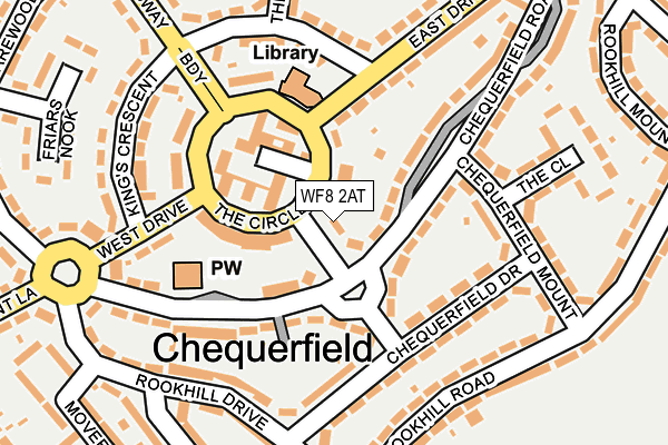 WF8 2AT map - OS OpenMap – Local (Ordnance Survey)