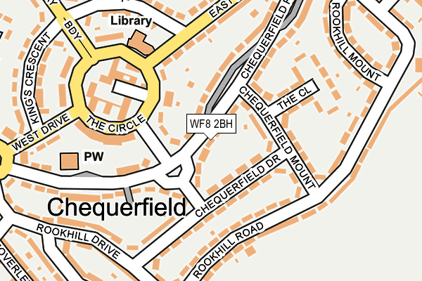 WF8 2BH map - OS OpenMap – Local (Ordnance Survey)