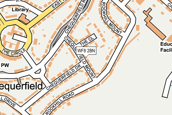 WF8 2BN map - OS OpenMap – Local (Ordnance Survey)