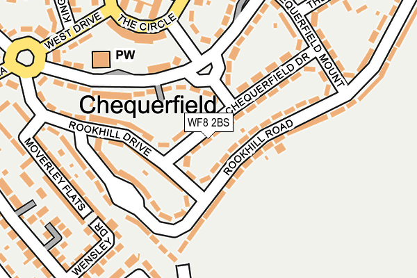 WF8 2BS map - OS OpenMap – Local (Ordnance Survey)