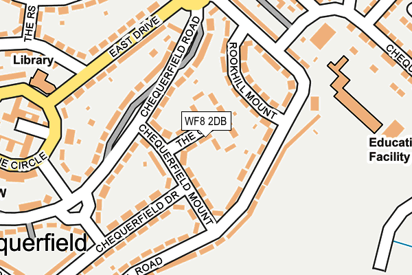 WF8 2DB map - OS OpenMap – Local (Ordnance Survey)