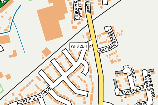 WF8 2DR map - OS OpenMap – Local (Ordnance Survey)