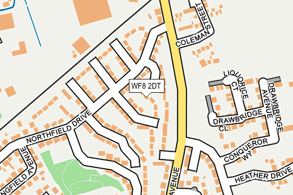 WF8 2DT map - OS OpenMap – Local (Ordnance Survey)