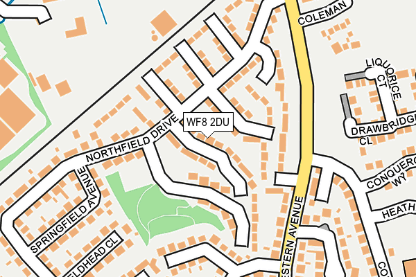 WF8 2DU map - OS OpenMap – Local (Ordnance Survey)