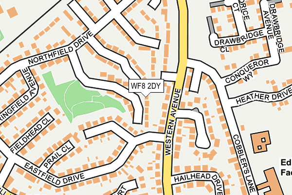 WF8 2DY map - OS OpenMap – Local (Ordnance Survey)