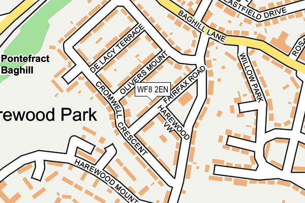 WF8 2EN map - OS OpenMap – Local (Ordnance Survey)