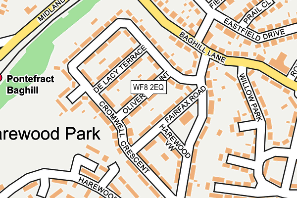 WF8 2EQ map - OS OpenMap – Local (Ordnance Survey)