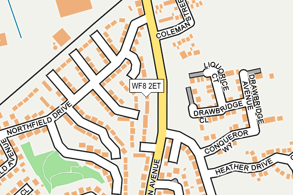 WF8 2ET map - OS OpenMap – Local (Ordnance Survey)