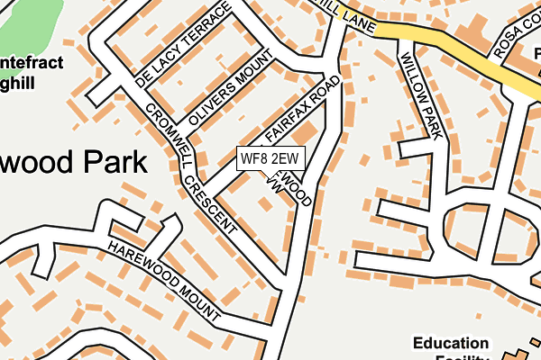 WF8 2EW map - OS OpenMap – Local (Ordnance Survey)