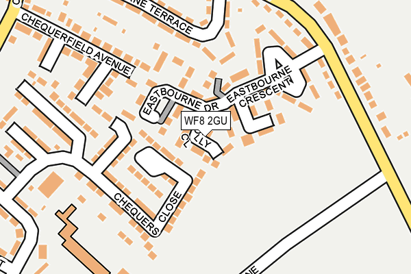 WF8 2GU map - OS OpenMap – Local (Ordnance Survey)