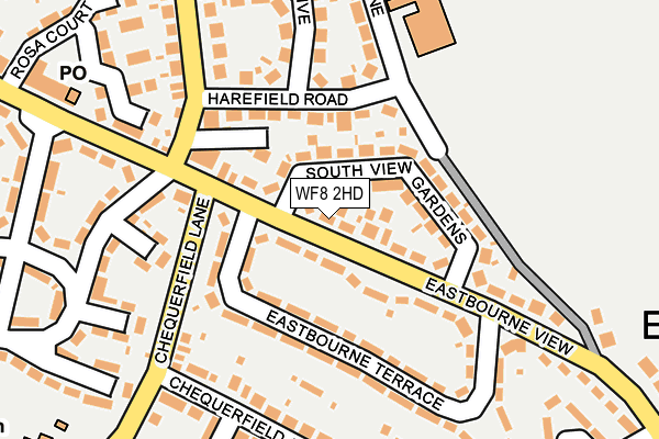 WF8 2HD map - OS OpenMap – Local (Ordnance Survey)