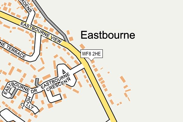 WF8 2HE map - OS OpenMap – Local (Ordnance Survey)