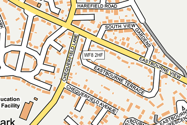 WF8 2HF map - OS OpenMap – Local (Ordnance Survey)