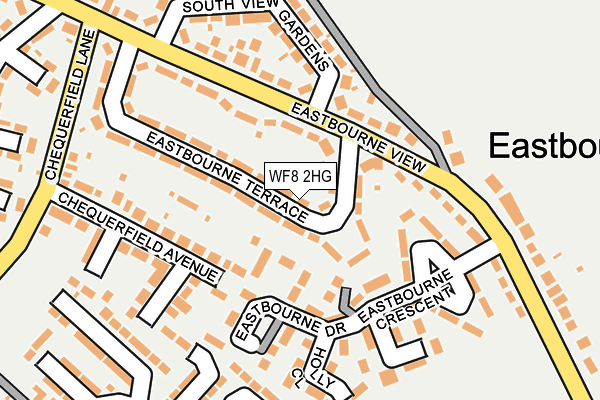 WF8 2HG map - OS OpenMap – Local (Ordnance Survey)