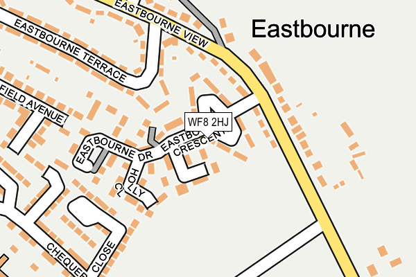 WF8 2HJ map - OS OpenMap – Local (Ordnance Survey)