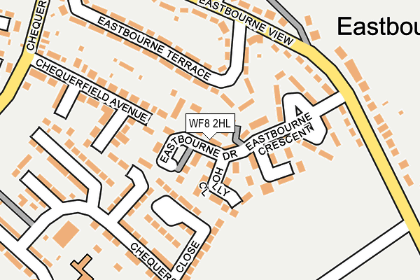 WF8 2HL map - OS OpenMap – Local (Ordnance Survey)