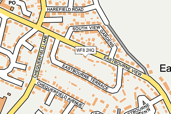 WF8 2HQ map - OS OpenMap – Local (Ordnance Survey)