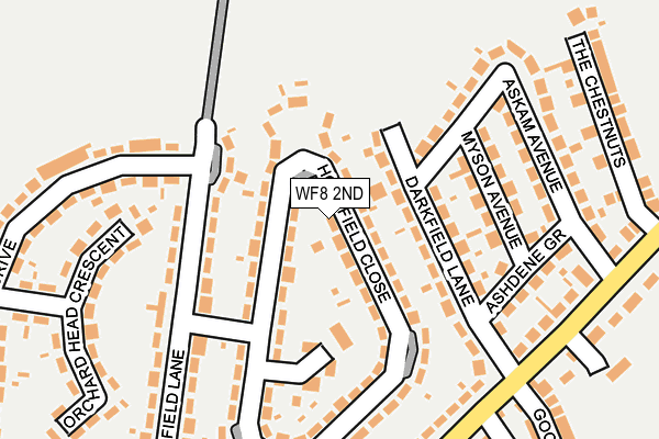 WF8 2ND map - OS OpenMap – Local (Ordnance Survey)