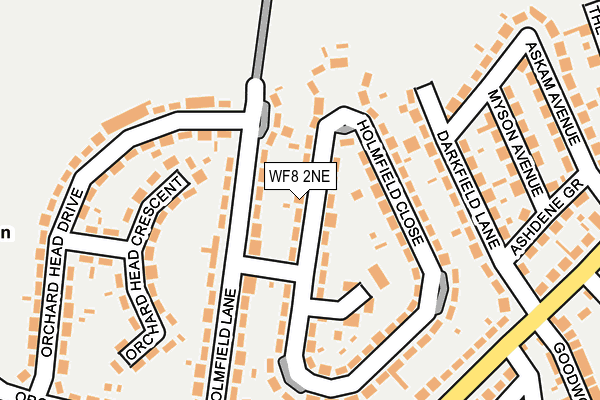 WF8 2NE map - OS OpenMap – Local (Ordnance Survey)