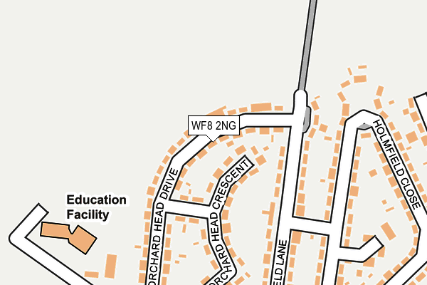WF8 2NG map - OS OpenMap – Local (Ordnance Survey)