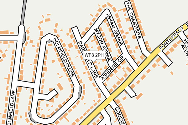 WF8 2PH map - OS OpenMap – Local (Ordnance Survey)