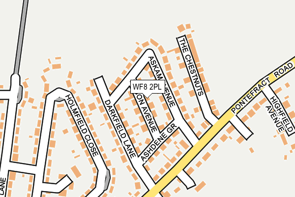 WF8 2PL map - OS OpenMap – Local (Ordnance Survey)