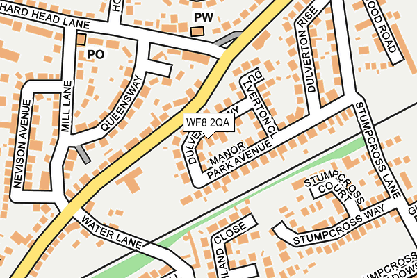 WF8 2QA map - OS OpenMap – Local (Ordnance Survey)