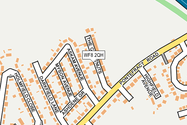 WF8 2QH map - OS OpenMap – Local (Ordnance Survey)