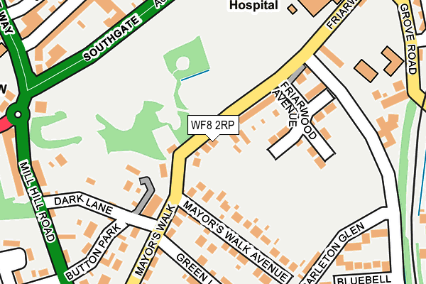 WF8 2RP map - OS OpenMap – Local (Ordnance Survey)