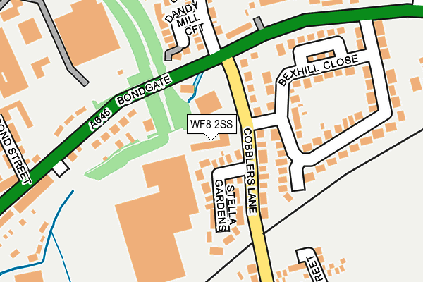 WF8 2SS map - OS OpenMap – Local (Ordnance Survey)