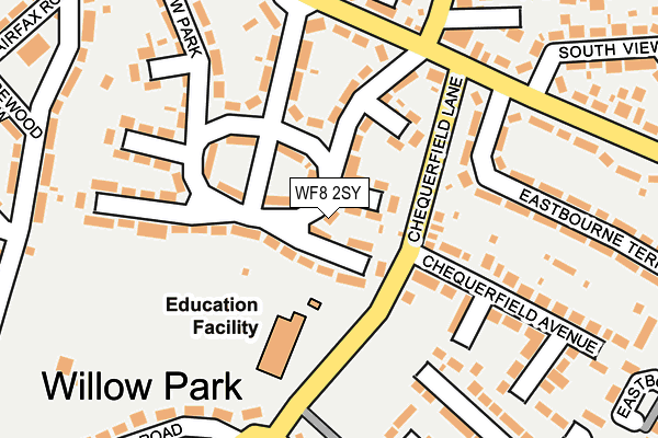 WF8 2SY map - OS OpenMap – Local (Ordnance Survey)