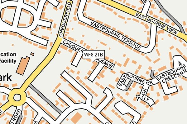 WF8 2TB map - OS OpenMap – Local (Ordnance Survey)