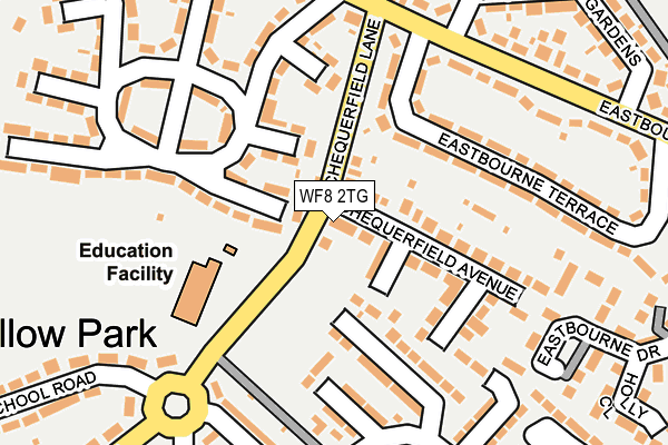 WF8 2TG map - OS OpenMap – Local (Ordnance Survey)