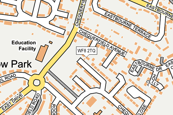 WF8 2TQ map - OS OpenMap – Local (Ordnance Survey)