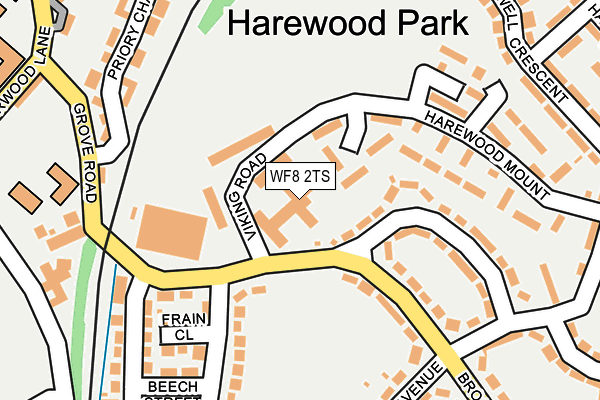 WF8 2TS map - OS OpenMap – Local (Ordnance Survey)