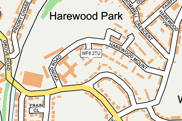 WF8 2TU map - OS OpenMap – Local (Ordnance Survey)